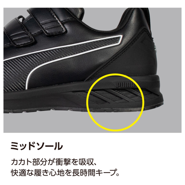 PUMA RIDER2.1 LOW H＆L ライダー2.1 ロー フック＆ループ 安全靴 作業