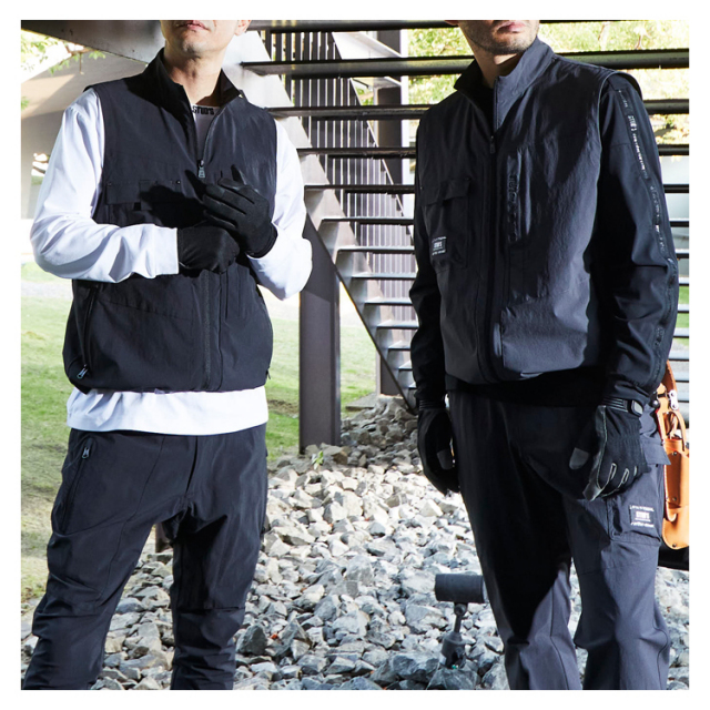 桑和 STUD'S SOWA S1806 縦横ストレッチテックベスト S-4L ベスト 作業服