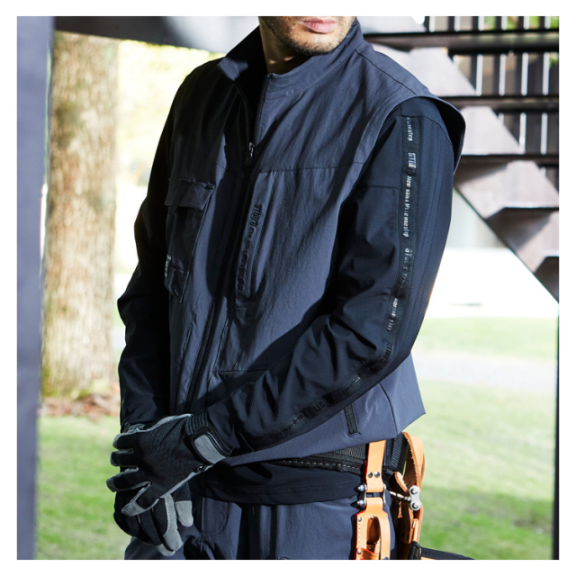桑和 STUD'S SOWA S1806 縦横ストレッチテックベスト S-4L ベスト 作業服