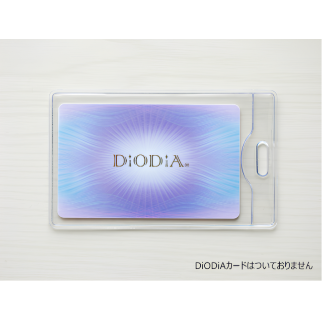 ディオディアクリアケース　カードを入れたイメージ画像