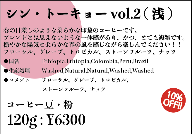 【TOKYO COFFEE FES 後夜祭】シン・トーキョーブレンド vol.2