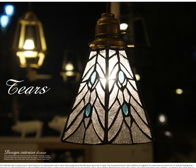 Tears (ステンドグラスペンダント ティアーズ)アートワークスタジオ Stained glass-pendant Tears ARTWORKSTUDIO 送料無料
