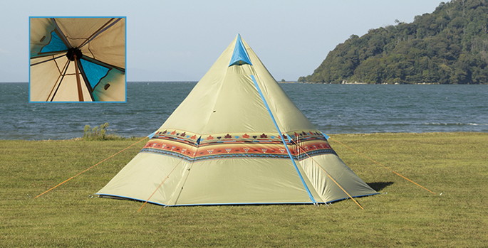 【美品】logos ロゴス　ナホバ　tepee 400 LOGOS ナバホ Tepee 400-BB|ギア|テント|ワンポール|製品情報