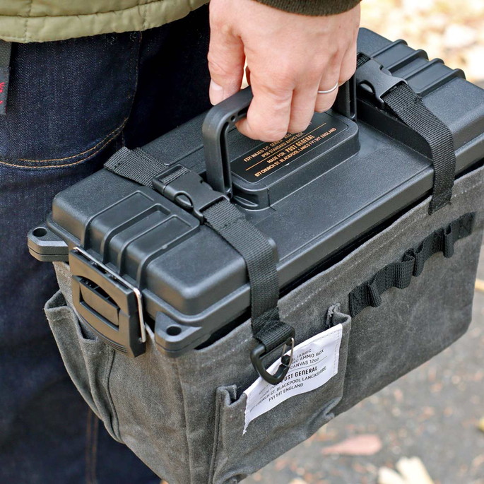 工具入れ WAXED CANVAS AMMO TOOL BOX ワックスドキャンバス