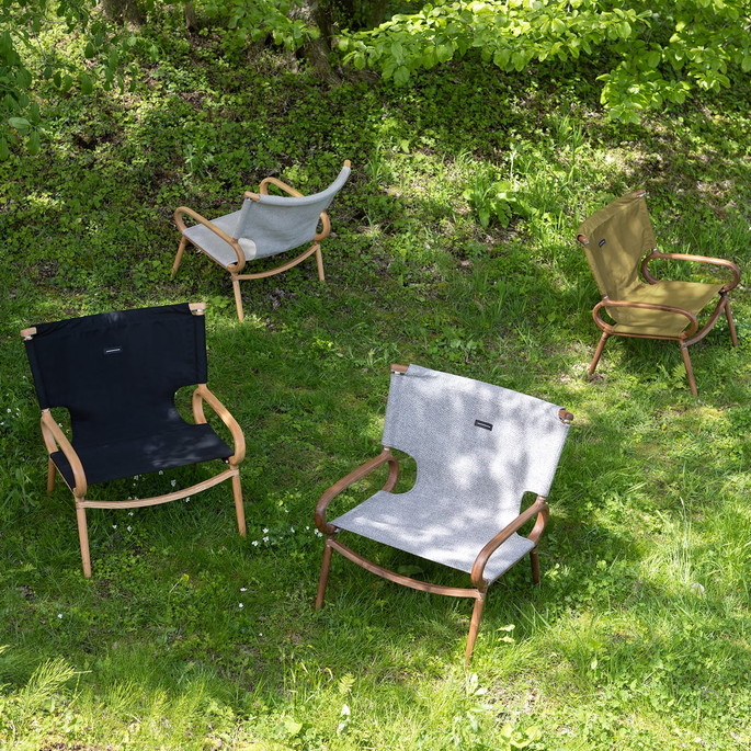 ikiki グランドチェア　スツールセット　ウォルナット　ブラック チェア IKIKI Grand Chair Walnut Fabric グランドチェア
