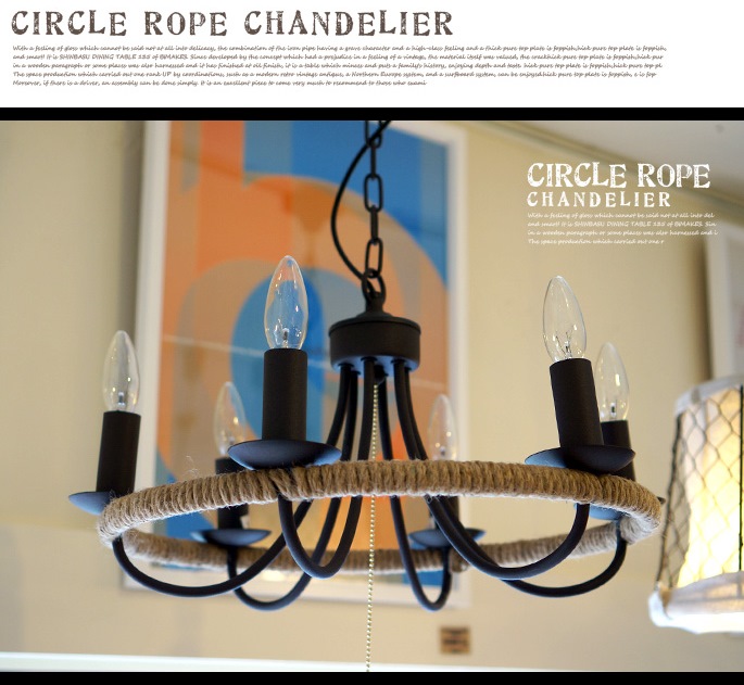 【超美品】ハモサ　サークルロープシャンデリア HERMOSA ハモサ CIRCLE ROPE CHANDELIER サークルロープ