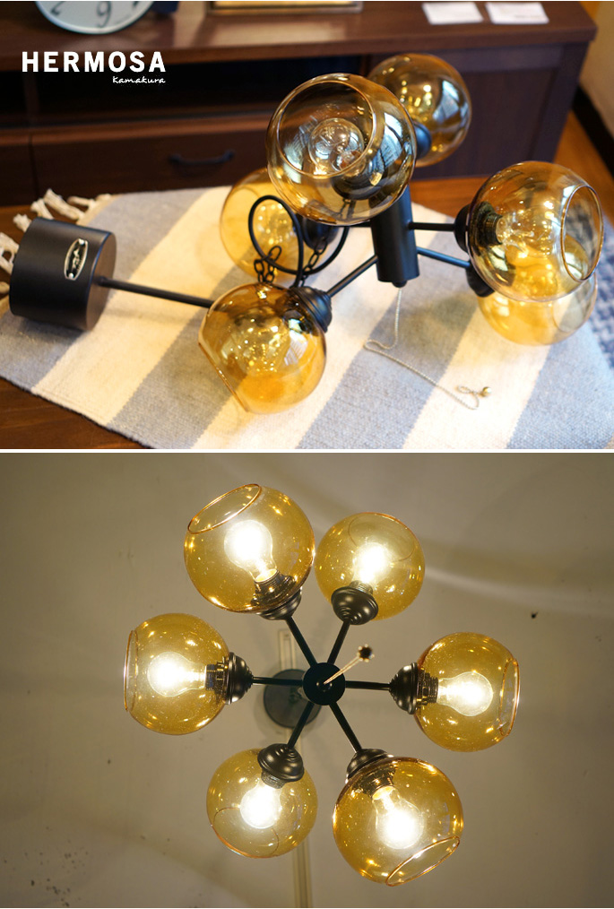 ハモサ　シャンデリア CIRCLE CHANDELIER シャンデリア 照明 6灯 LED対応 高さ調節可能