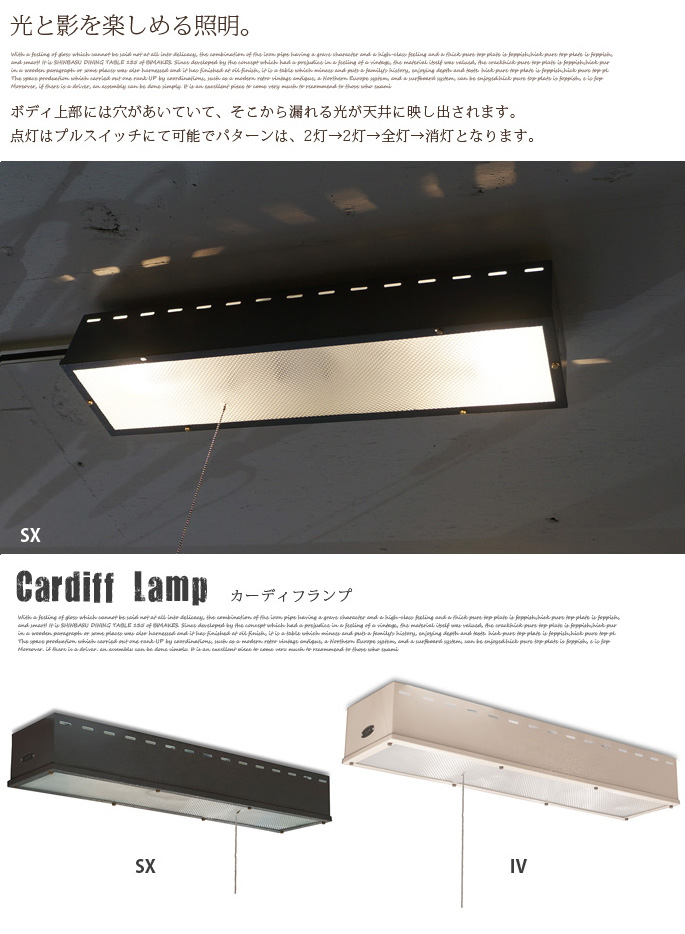 カーディフランプ CM-004 HERMOSA シーリングランプ 全2色 送料無料