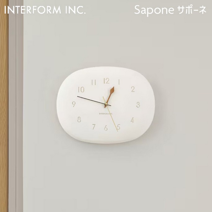 時計 Sapone サポーネ ウォールクロック インターフォルム CL-4620 掛け時計 クロック 静音