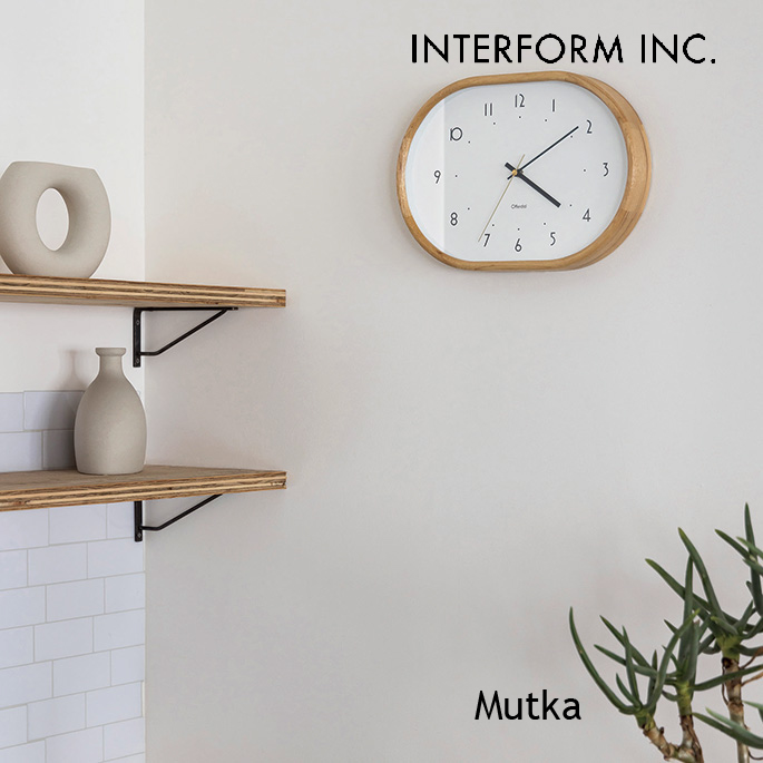 時計 インターフォルム INTERFORM  Mutka ムトゥカ ウォールクロック CL-4428 掛け時計
