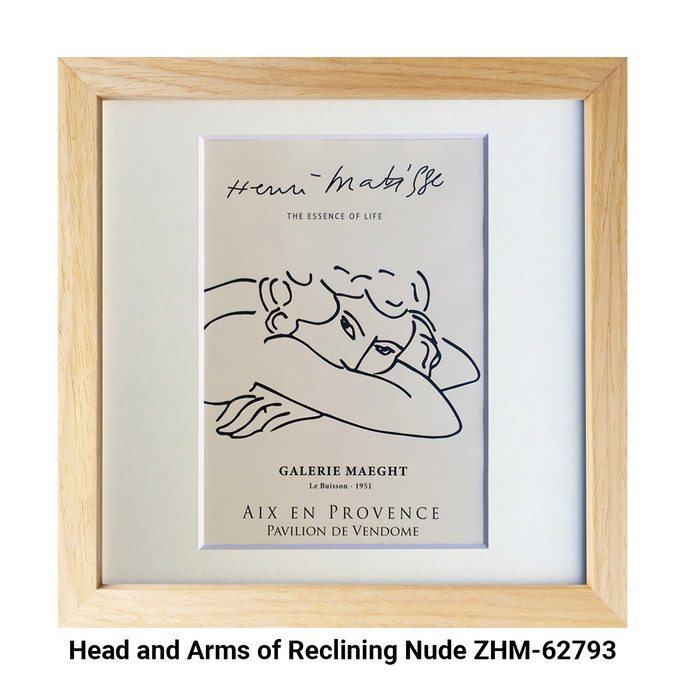 アートパネル Henri Matisse「Head and Arms of Reclining Nude」 アンリ・マティス ジェーアイジー ZHM-62793  アート アートポスター 絵画 アートフレーム