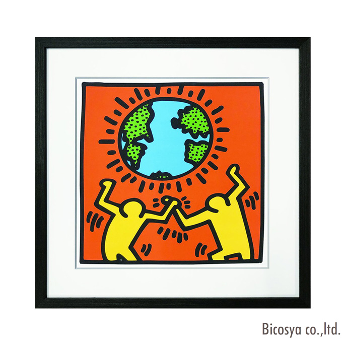 絵画 ジェーアイジー JIG キース・ヘリング Keith Haring「Untitled、（world）」 IKH-62513 美術 アート