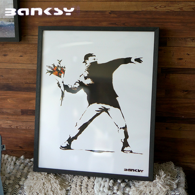 Banksy バンクシー Molotov アート 絵画 風刺画 IBA-61735