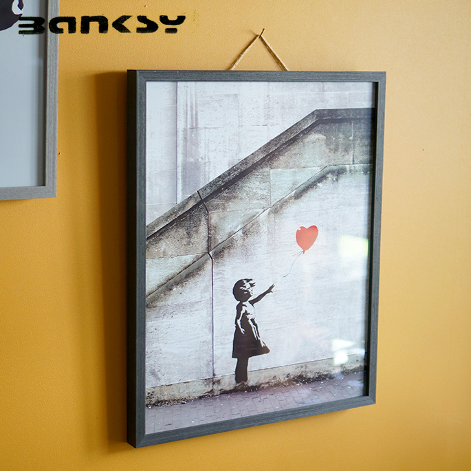 Banksy バンクシー Red Balloon アート 絵画 風刺画 IBA-61736