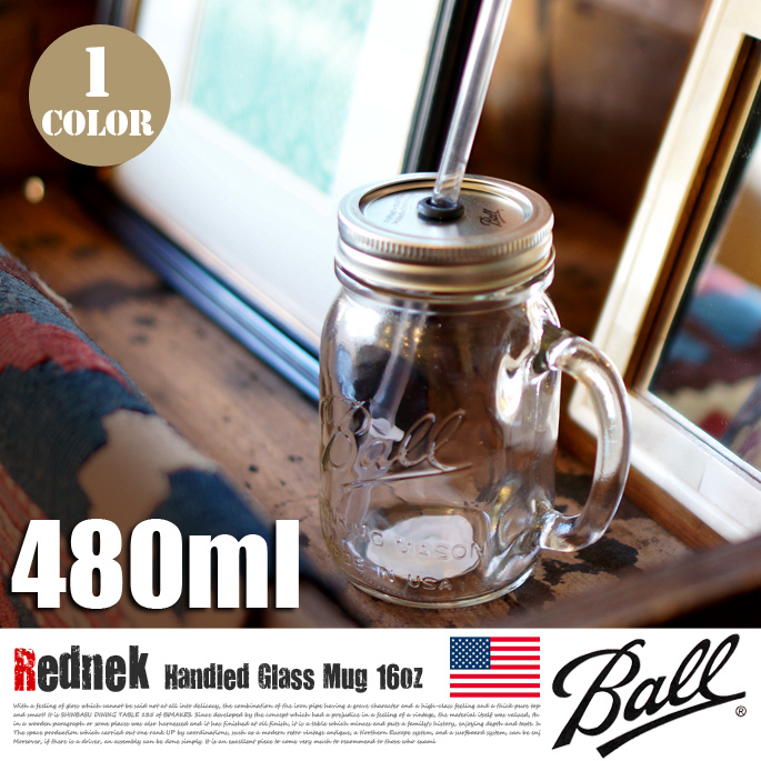 Rednek Handled Glass Mug 16oz