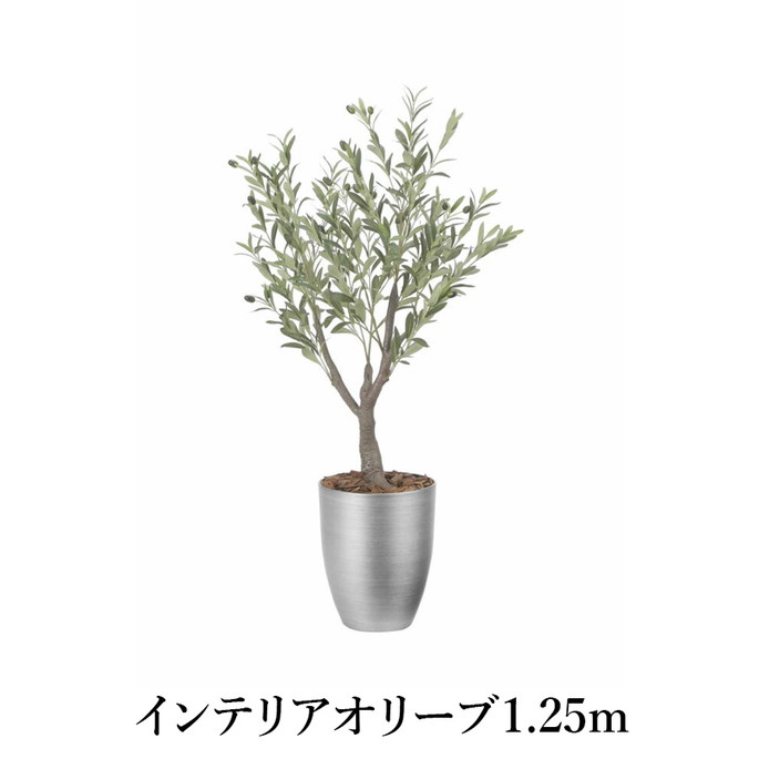 インテリアオリーブ1.25m   造花 光触媒 フェイクグリーン 2591A300-20 リビング 消臭 華やか