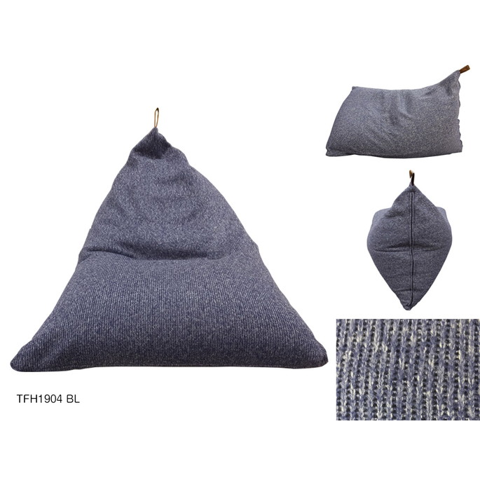 ビーズクッションクッション モリヨシ MORIYOSHI ビーズクッション ニット ブルー Beads Cushion knit BL TFH-1904 クッション 