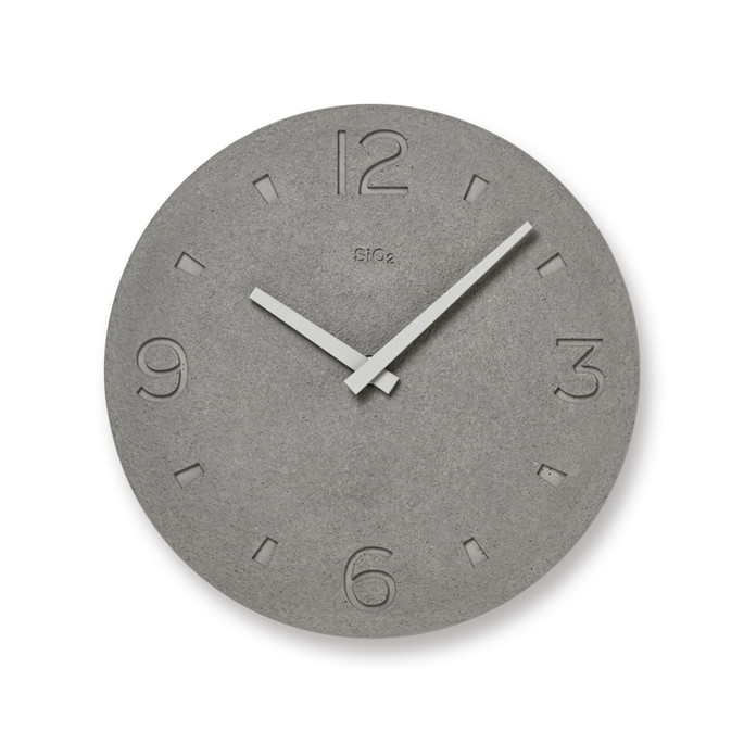 掛け時計 タカタレムノス Lemnos 珪藻土の時計（掻き落とし仕上げ） Diatomaceous Earth Watch　NY21-03 時計 クロック 壁掛け時計 ウォールクロック 