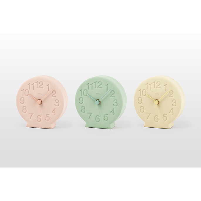 置時計 タカタレムノス Lemnos 珪藻土の置時計 Diatomaceous Earth Clock NY13-15 時計 クロック 置き時計 