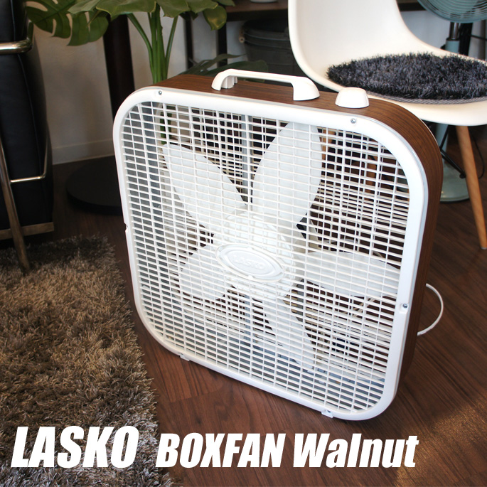 ラスコ　3733　ボックスファン（LASKO BOXFAN WALNUT） ウォールナット 扇風機 送料無料