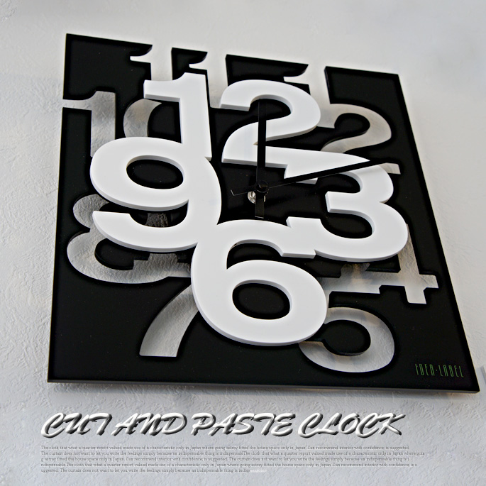 掛時計 カットアンドパステクロック CUT AND PASTE CLOCK   イデアレーベル IDEA LABEL