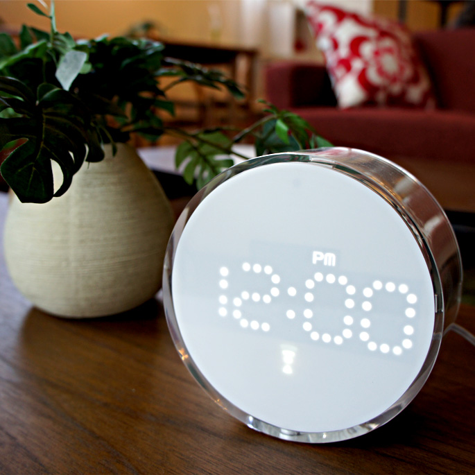 電波LEDドットアラームクロック LED DOT ALARM CLOCK LCR049 置き時計 イデアレーベル IDEA LABEL