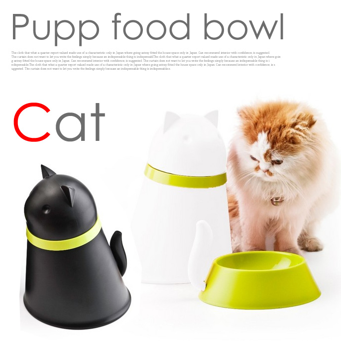 ペットフードストレージ＆ボール　KITT(猫)　FOOD　BOWL