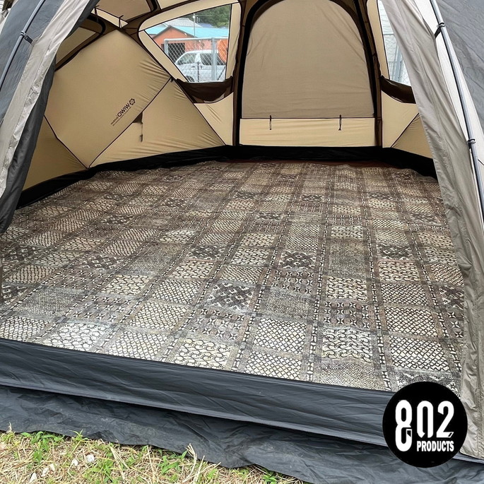 インナーラグ 802プロダクツ 802PRODUCTS ヤクドーム350　インナーラグ ヴィンテージタイル YAKDOME350 inner rug VINTAGE TILES  ラグ キャンプ用品