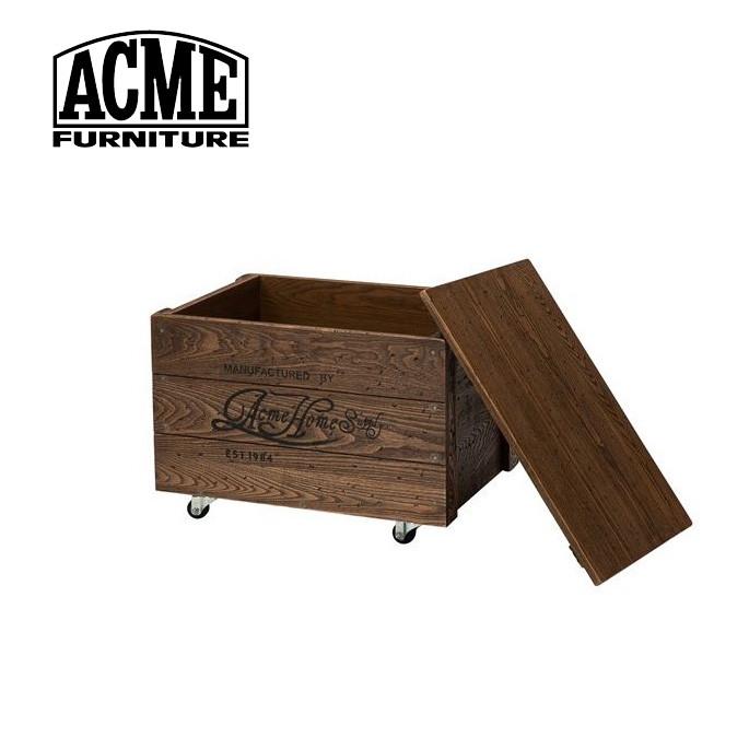 収納ボックス アクメファニチャー ACME Furniture アーヴィン クレート ボックスキャスター付き IRVIN CRATE BOX 22709970000270 木箱 コーヒーテーブル 机
