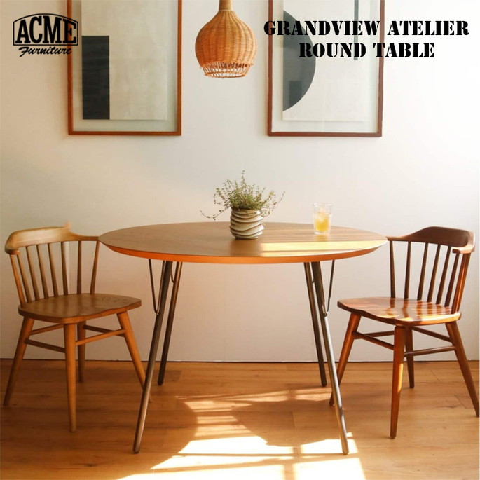 机 GRANDVIEW ATELIER ROUND TABLE グランドビューラウンドテーブル アクメ 24703970002370 ラウンドテーブル ヴィンテージ キッチン リビング 西海岸