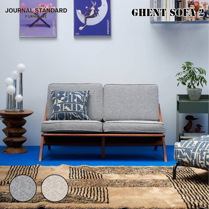 ソファ GHENT SOFA 2P ヘントソファ2P ジャーナルスタンダードファニチャー  木枠 2人掛けソファ コンパクトソファ リビング 家具 北欧
