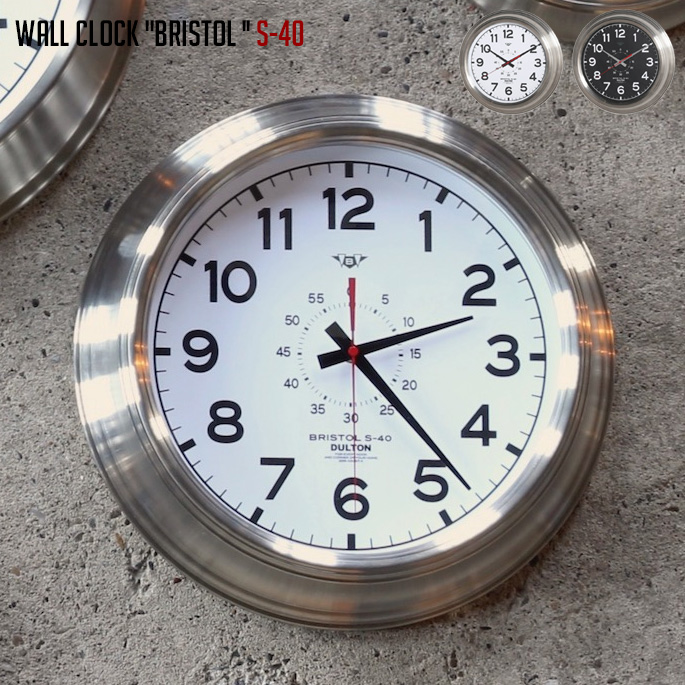 DULTON BRISTOL S-40 掛時計 ステンレススチール製 DULTON 特典付 壁掛け時計 直径40cm DULTON/ダルトン Wall clock