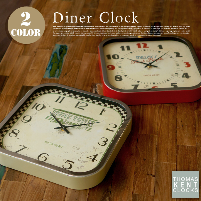 掛時計 ダイナークロック Diner Clock KC002  トーマスケントクロックス THOMAS KENT CLOCKS