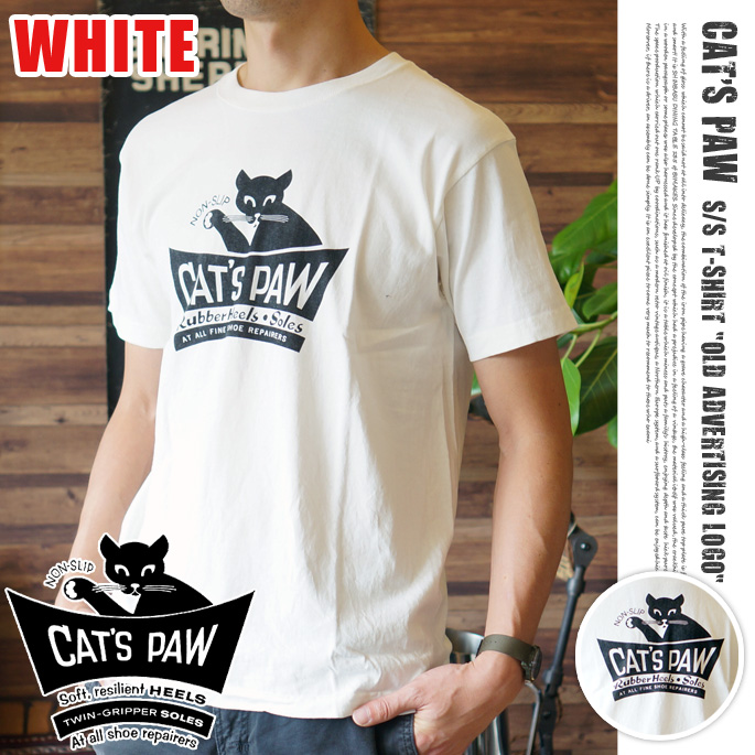 cats paw s/s tee 「old」ホワイト　2サイズ