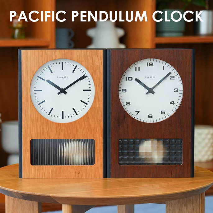 時計 PACIFIC PENDULUM CLOCK 振り子時計 インターゼロ CH-077 掛け時計 静音時計 アメリカンビンテージ スタイリッシュ 寝室 おしゃれ 西海岸