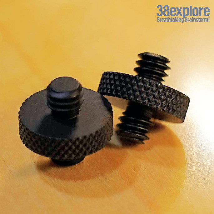 ねじ 38エクスプロー 38explore   u1/4 カメラスタッドボルトBK  アクセサリーパーツ 両ねじ