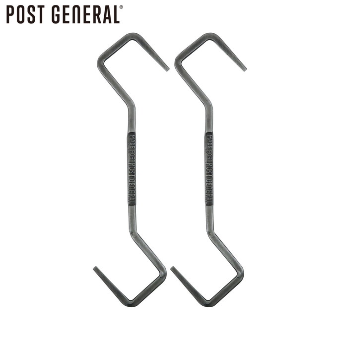 フック ポストジェネラル POST GENERAL インダストリアルフック ロング-パック2 INDUSTRIAL HOOK LONG -PACK2-  キャンプ用品