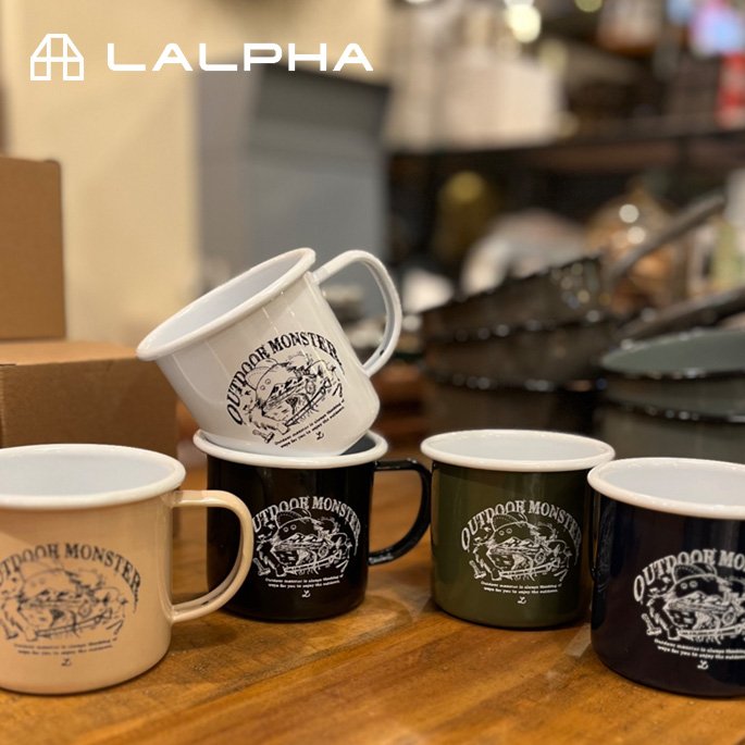 ホーローマグカップ ラルファ LALPHA アウトドアモンスターホーローマグカップ Outdoormonster OD-090 マグカップ コップ カップ アウトドア キャンプ