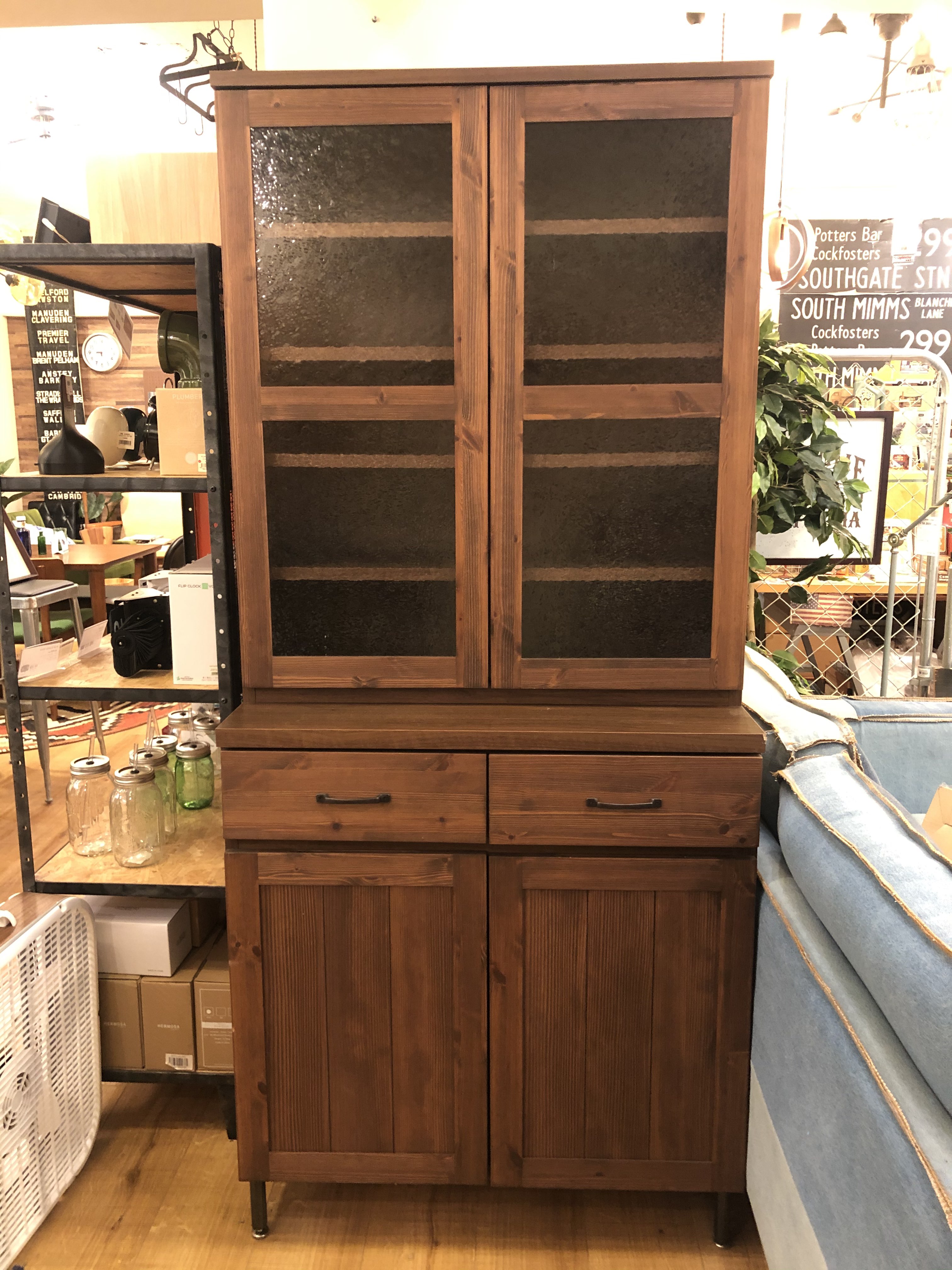 八王子本店　展示アウトレット30％OFF　シンバスカップボード　BR