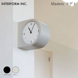 ウォールクロック INTERFORM マデト ウォールクロック Madeto 時計 掛け時計 雑貨 両面時計 CL-4462 インターフォルムミニマル コンパクト