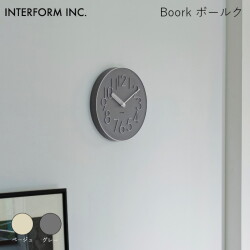 ウォールクロック INTERFORM ボールク ウォールクロック Boork 時計 掛け時計 雑貨 CL-4468 インターフォルムレトロ モダン