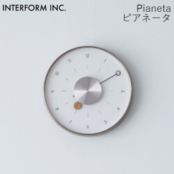 ピアネータ ウォールクロック INTERFORM Pianeta 時計 クロック 壁掛け時計 CL-4511 インターフォルムリビング ミニマル ナチュラル