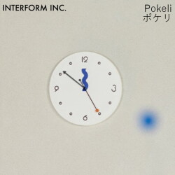 ポケリ ウォールクロック INTERFORM Pokeli 時計 クロック 壁掛け時計 CL-4505 インターフォルムリビング ポストモダン ユニーク コミカル