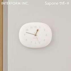 時計 Sapone サポーネ ウォールクロック インターフォルム CL-4620 掛け時計 クロック 静音
