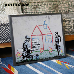 Banksy バンクシー Playhouse アート 絵画 風刺画 IBA-61740