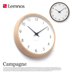 掛時計 カンパーニュ ウォールクロック Campagne wall clock PC10-24W タカタレムノス Lemnos
