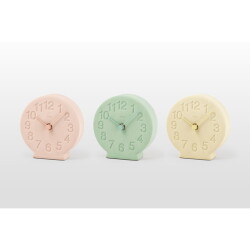 置時計 タカタレムノス Lemnos 珪藻土の置時計 Diatomaceous Earth Clock NY13-15 時計 クロック 置き時計 