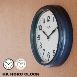 壁掛け時計 HK ホーロークロックウォールクロック 時計 かけ時計 電波時計