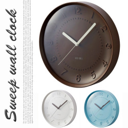 掛時計 電波スイープウォールクロック Sweep Wall Clock LCR087  イデアレーベル IDEA LABEL