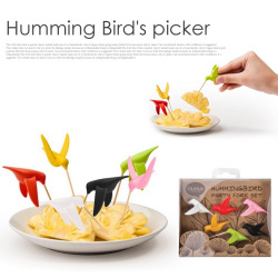 爪楊枝マーカー HUMMINGBIRD PARTY FORK SET 9001000 キッチンアイテム クオリー QUALY